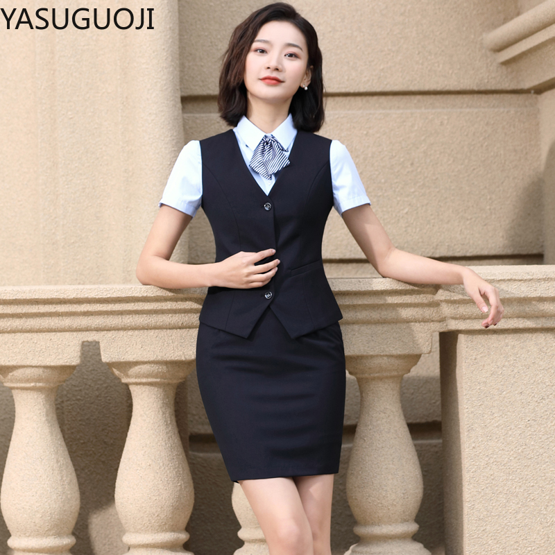 Women Formal Wear Vest - YASUGUOJI Elegant Fashion Women Vest Work