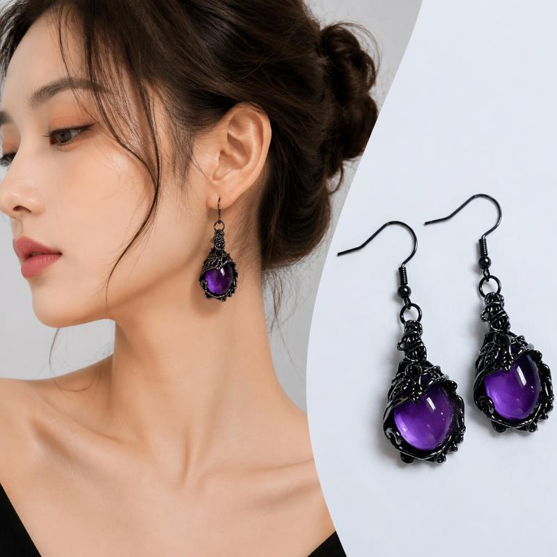 Vintage Purple Crystal Hollow  - Women'S Formal Wear Accessories ulasan dan harga