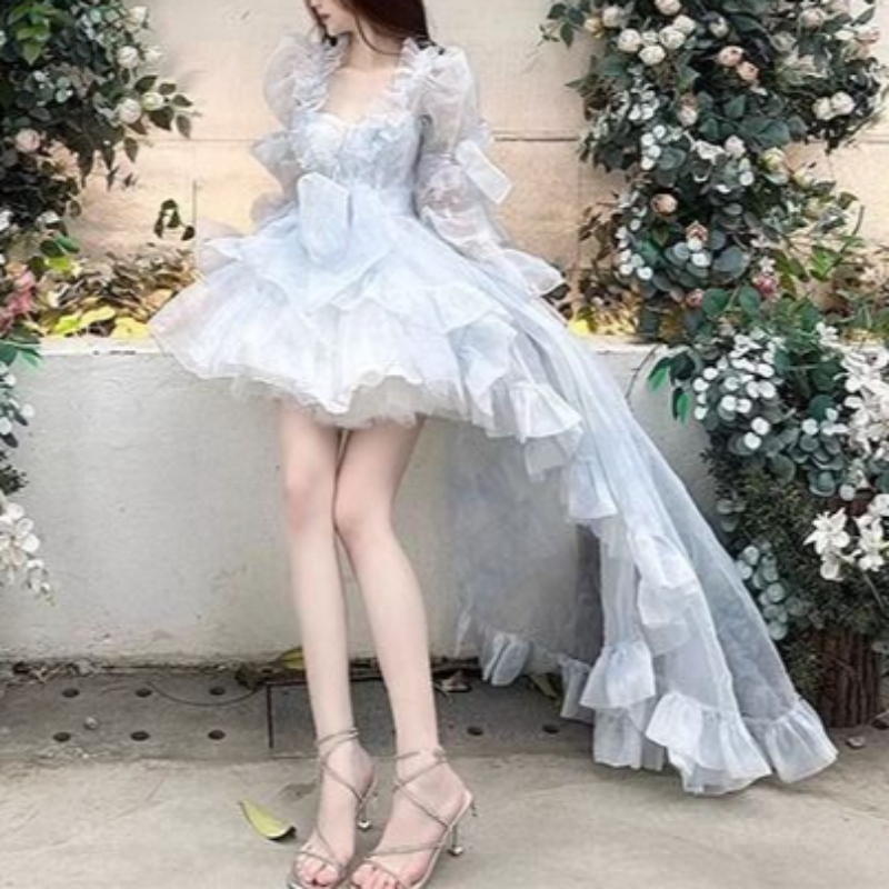 Sweet Lolita French Puff Sleev - Women Formal Wear For Graduation ulasan dan harga