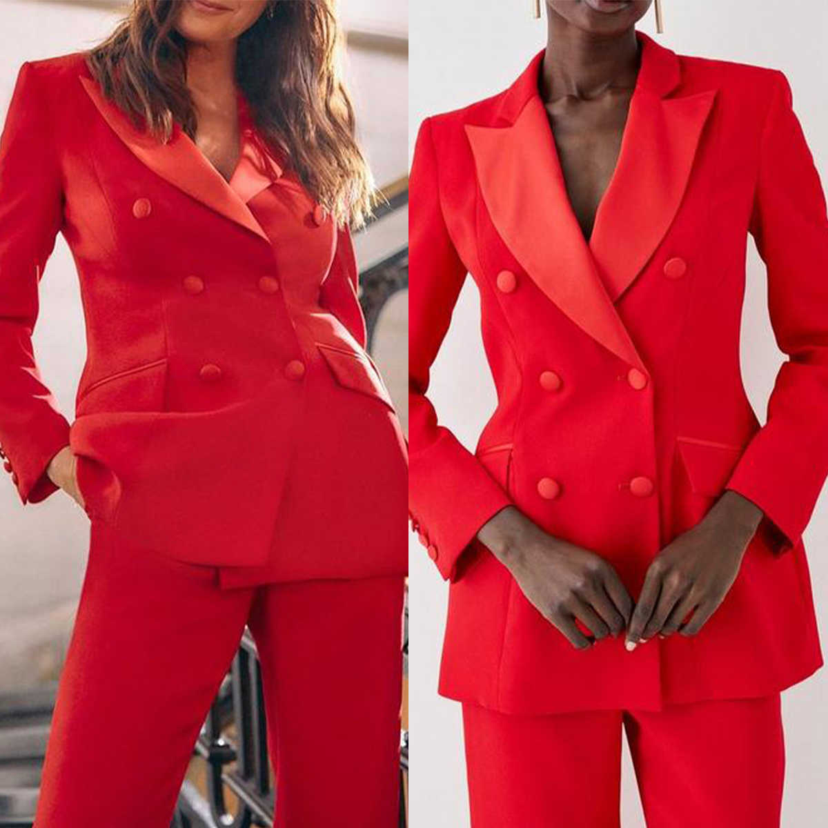 Formal Red Women Pants Suits C - Women Formal Wear For Graduation ulasan dan harga