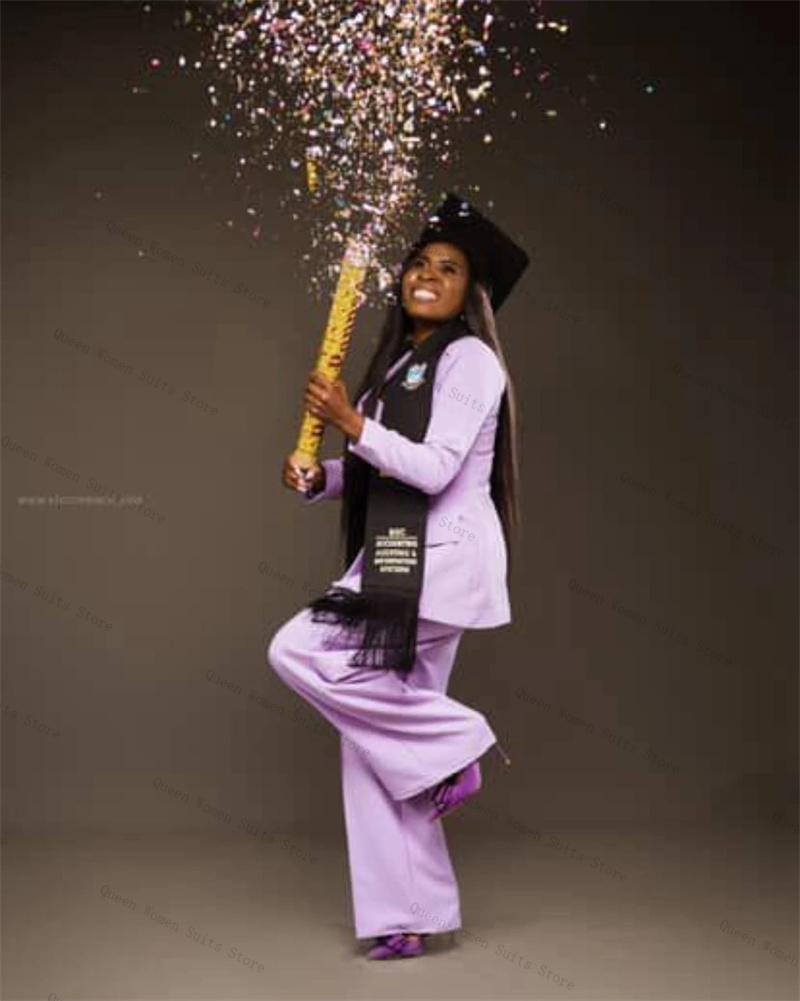 Purple Women Suit Set 2 Piece  - Women Formal Wear For Graduation ulasan dan harga