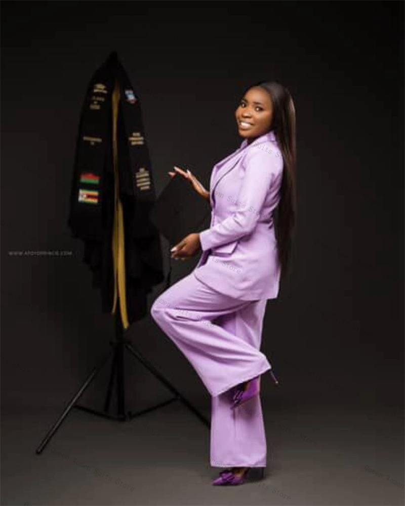 Purple Women Suit Set 2 Piece  - Women Formal Wear For Graduation ulasan dan harga