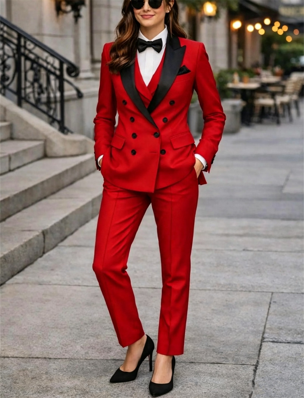 Double Breasted Women's Suits  - Women Formal Wear Vest ulasan dan harga
