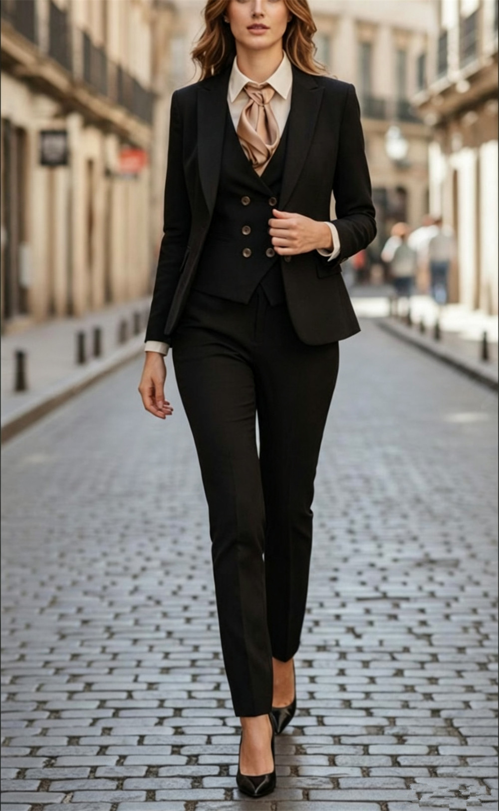 Women’s Black 3 Pieces Suit Se - Women Formal Wear Vest ulasan dan harga