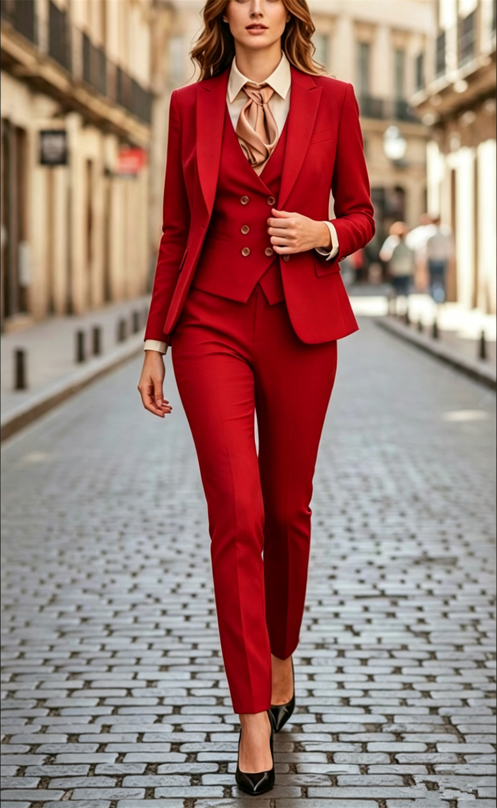 Women’s Black 3 Pieces Suit Se - Women Formal Wear Vest ulasan dan harga