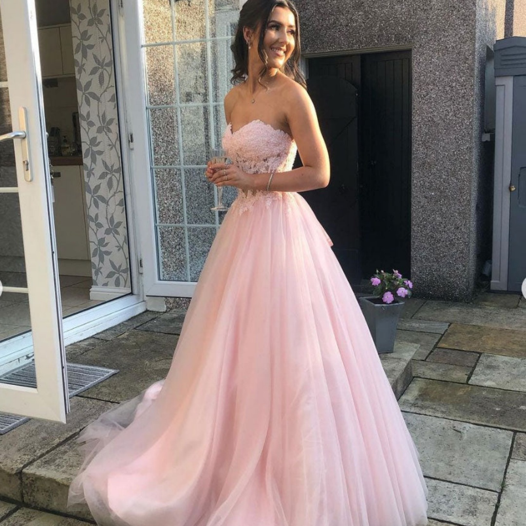 Bella Customized Pink Straples - Women Formal Wear For Graduation ulasan dan harga