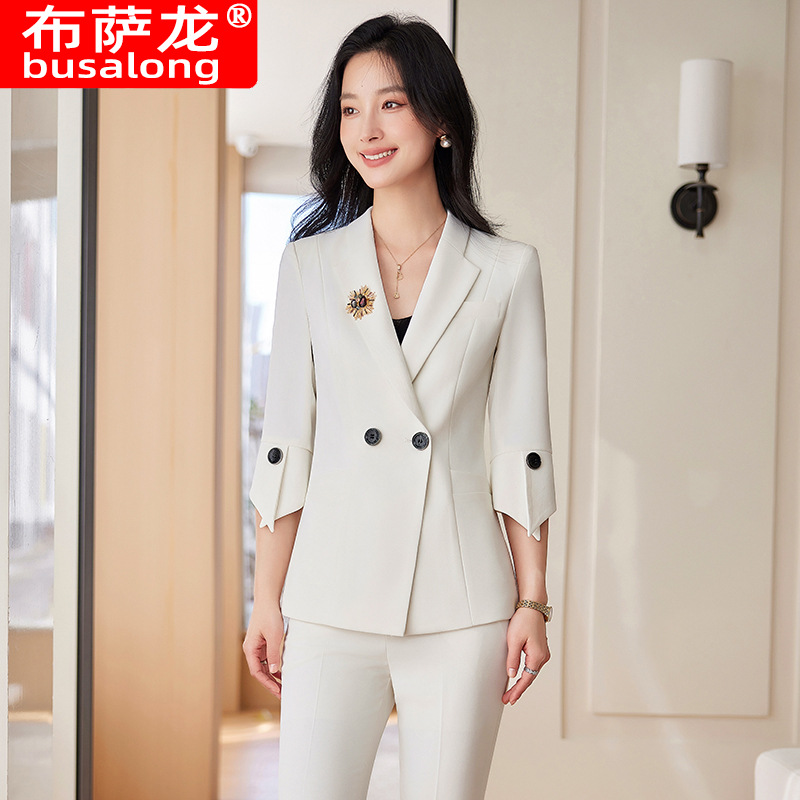 Spring Summer New Yellow Suit  - Women Formal Wear Office ulasan dan harga