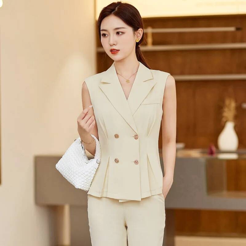 Women Elegant Pantsuits with 2 - Women Formal Wear Vest ulasan dan harga
