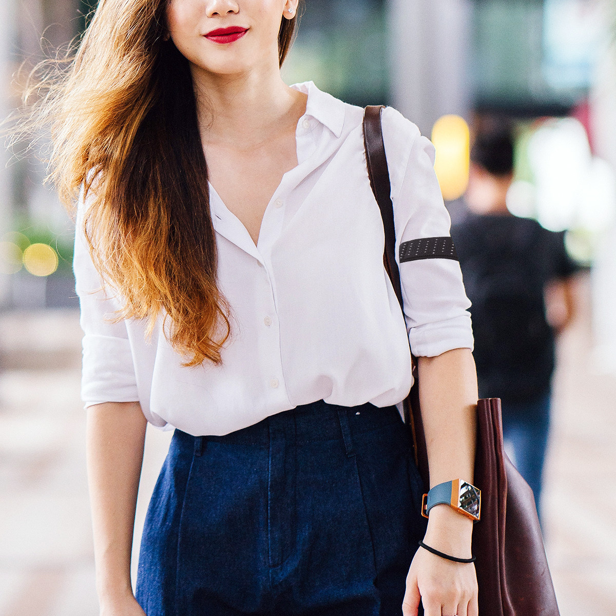 1Pair Anti Slip Shirt Armband  - Women Formal Wear Office ulasan dan harga