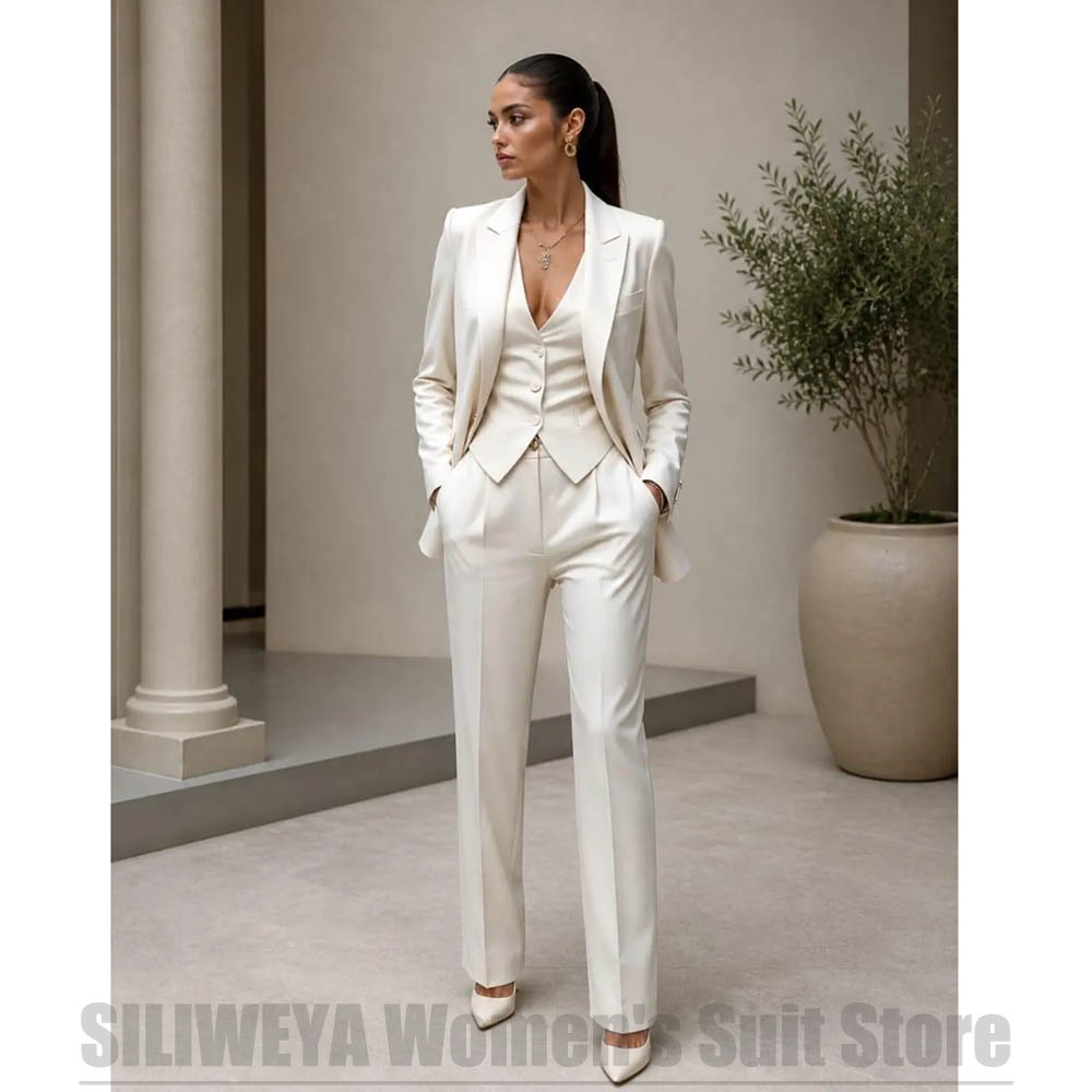 Women 3 Piece Suit Set Blazer  - Women Formal Wear Office ulasan dan harga