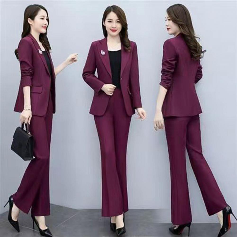 2 Pcs/Set Lady Formal Coat Pan - Women Formal Wear Office ulasan dan harga