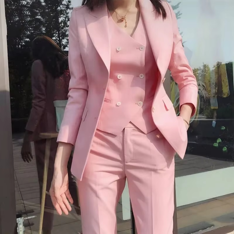 Fashion Luxury Women Suit 3 Pi - Women Formal Wear Vest ulasan dan harga